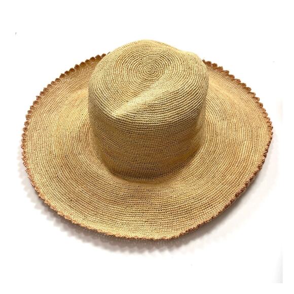 G. Viteri Accessories - G. Viteri Scalloped Straw Hat